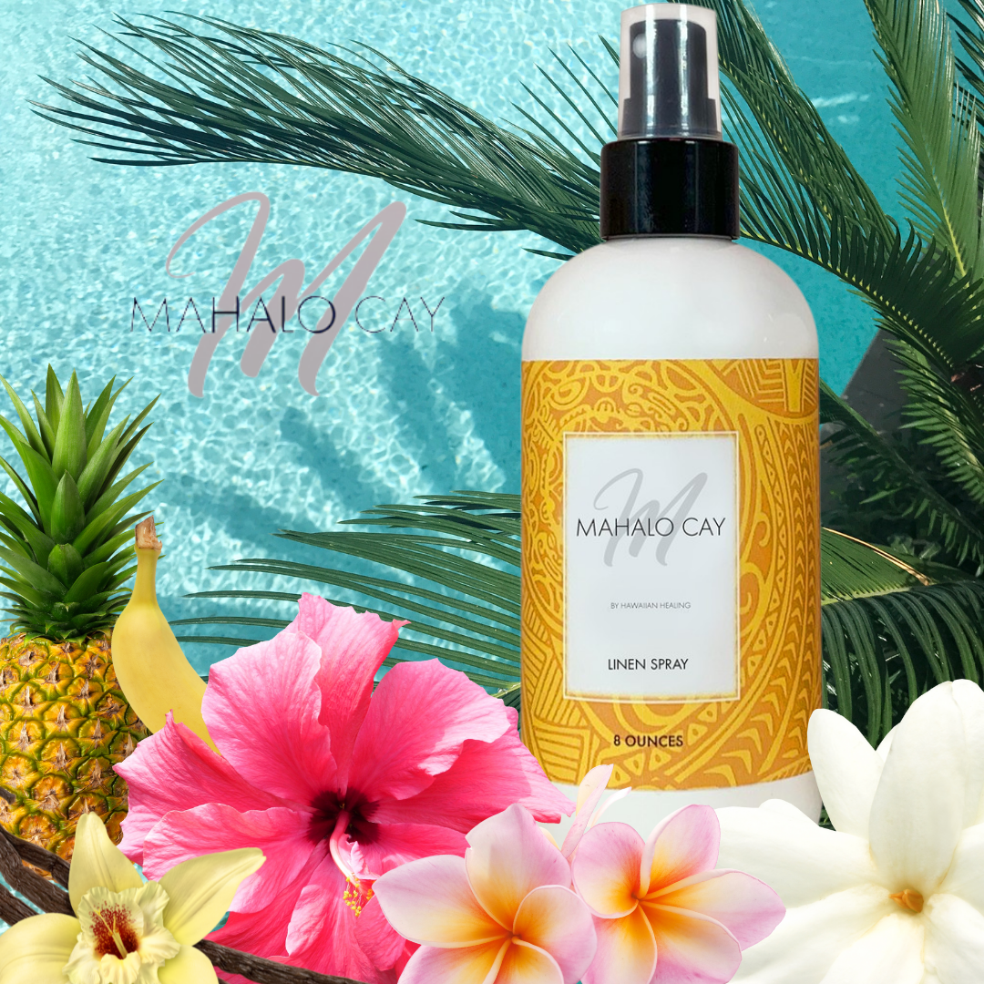 Mahalo Cay Luxury Linen Spray by Hawaiian Healing | 8 oz - Hawaiian Healing