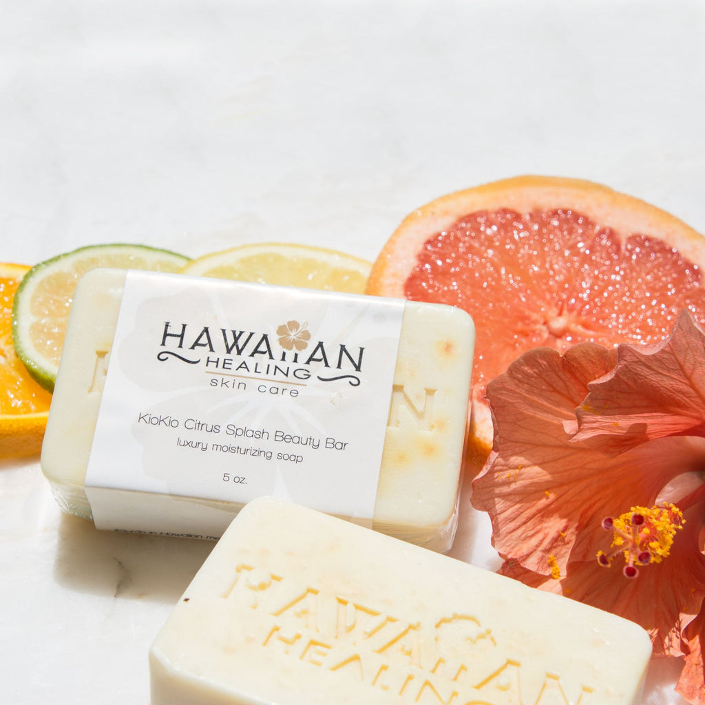 Hawaiian Healing Skin Care | Hand-Crafted, Moisturizing Kiokio Citrus Splash Beauty Bar Soap 5oz - Hawaiian Healing