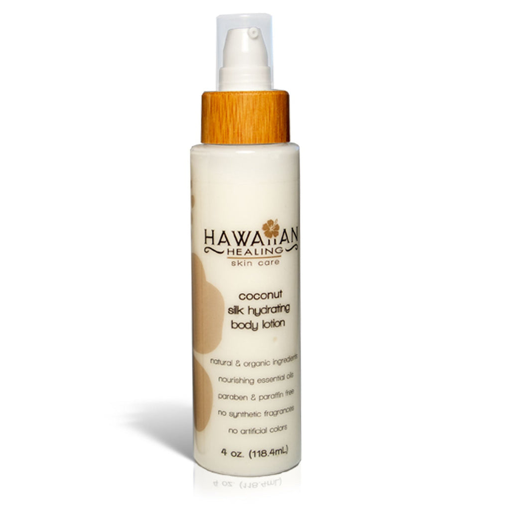 Hawaiian Healing Skin Care | Natural Coconut Scented Silk Hydrating Body Lotion - Hawaiian Healing